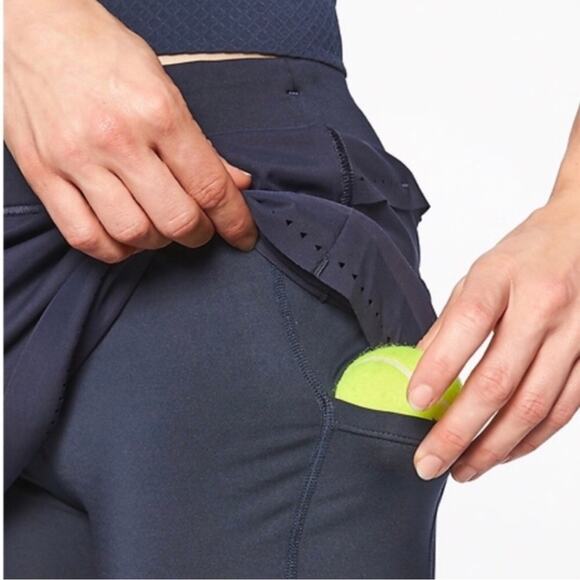 Athleta Laser Run Skort In Navy Size Small Tennis Golf Gorpcore - Picture 5 of 15